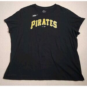 NIKE PITTSBURGH PIRATES BASEBALL ROBERTO CLEMENTE H#21‎ MENS XXL BLACK T-SHIRT